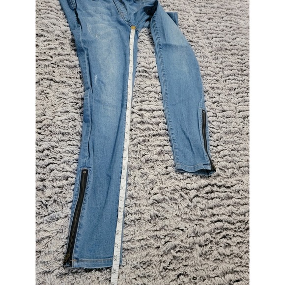 Life in Progress Womens Blue Wash Denim Skinny Jeans Zipper Ankle Detail Size 25 - Picture 5 of 8